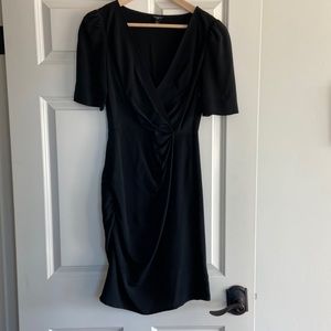 Ann Taylor black silk dress size 0